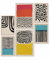 Heimlich - Ensemble d'affiches - 2 sur A3 / 30x42 cm + 4 sur A4 / 21x30 cm - Affiches premium - Impressions sans cadre - Style moderne - Abstrait Bleu Coloré