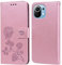 PKQTOP Hülle für Xiaomi Mi 11 Handyhülle,Klappbar Tasche Case,Standfunktion,Kartenfach,Silikon Bumper,Stoßfeste Schutzhülle Cover für Xiaomi Mi 11