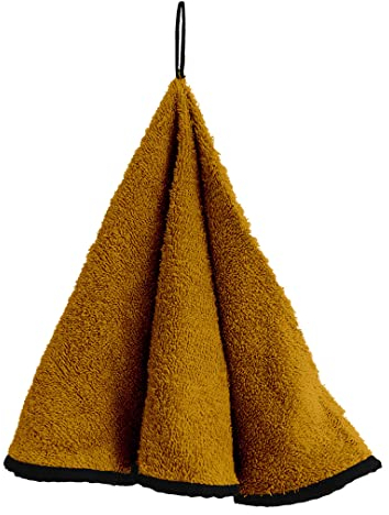 Soleil d'ocre, Paño de cocina redondo de algodón EPONGE amarillo