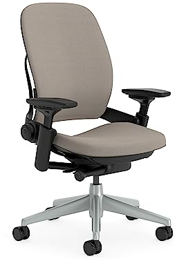 Steelcase Leap Ergonomischer Bürostuhl mit LiveBack Lumbalstütze und flexibler, S-förmiger Rückenlehne Trüffel, 62 x 68 x 100