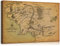 Herr der Ringe Landkarte, Wandkunst Mittelerde, Karte auf Leinwand, Wandkunst, Herr der Ringe, Landkarte, Poster, Karte der Mittelerde, Wandkunst für Zuhause, fertig zum Aufhängen (30.5x45.7 cm)