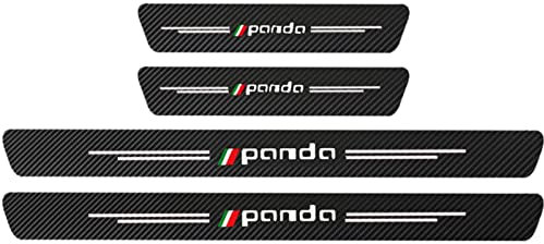4 Pezzi Battitacco in Fibra di Carbonio per Fi-at 500 500X 500L TIPO PUNTO BRAVO PANDA STILO, pedane, Protezione Esterna del battiscopa del davanzale della Porta Car Styling Accessori