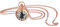 JewelryWe Taschenuhr Damen Elegant Engel Mädchen Römische Ziffern Analog Quarz Uhr mit Halskette Kette Pocket Watch Geschenk Rosegold