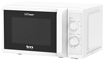 TM Electron TMPMW002WHT EASYWAVE Microondas con capacidad de 20 litros, 700W, 5 niveles de potencia, función descongelar y temporizador de 35 min, color blanco