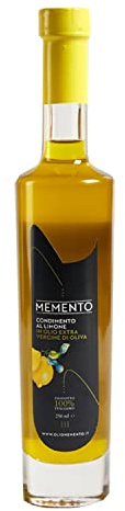 MEMENTO - Condimento di Olio Extra Vergine di Oliva aromatizzato al Limone - 250ml x 3 Bottiglie