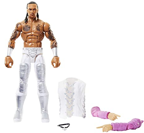 WWE HKP17 - Elite WrestleMania Royal Rumble Damian Priest Actionfigur, bewegliches WWE Sammlerstück mit Zubehör, Spielzeug Geschenk für Kinder und Fans ab 8 Jahren