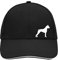 Huuraa Cappy Mütze Deutscher Boxer Silhouette Geschenk Black/Light Grey Deutscher Boxer Präsent