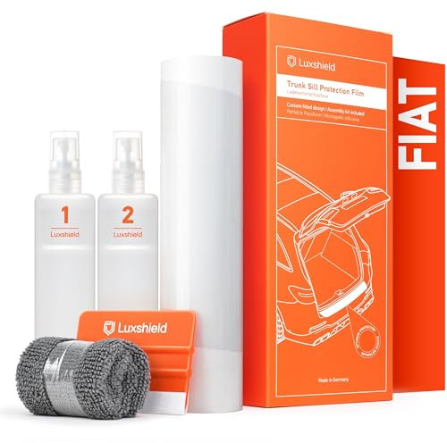 Luxshield Ladekantenschutz Folie für FIAT 500e 332 I 2020-2025 - Stoßstangenschutz, Kratzschutz, Lackschutzfolie - Transparent