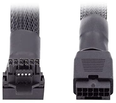 CY 12VHPWR ATX3.0 PCI-E 5.0 Power Modular Kabel männlich auf weiblich nach oben gewinkelte 90 Grad Verlängerung 17cm kompatibel für 3080 3090TI PSU 16Pin 12+4P Grafikkarte