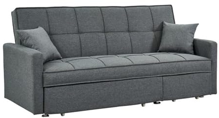 Venta-unica - 3-Sitzer-Sofa aus Caneti-Stoff Grau