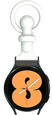Makzib Fob Compatible with Samsung Galaxy seamless design for Galaxy Watch 4/4 classic 5/5 Pro Silicone Fob Strap Band for Nurses Midwives Doctors Healthcare (White)