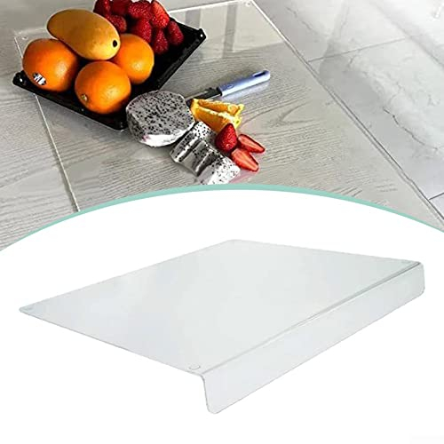 Planche à découper en acrylique transparent avec protection pour comptoir de cuisine et restaurant 45 x 35 cm