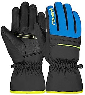 Reusch Alan Junior warme, Winddichte und atmungsaktive Winterhandschuhe Skihandschuhe für Kinder Kids Jugendliche Mädchen und Jungen mit elastischem Bündchen