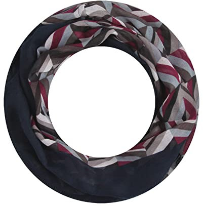 Majea Loop Schal Damen Schlauchschal Halstuch schmaler Loopschal (880050) (blau 9)