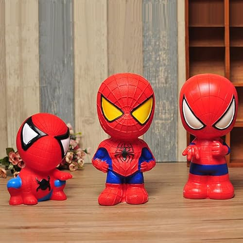 BYVUTE Ready to Paint Ceramic, 3Pcs Your Own Table Paintable Spiderman Statues Decoration Unpainted DIY Ceramic Figurines for Kids and Adults Arts and Crafts