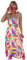 HEYPORK Damen Sommer Casual Mode Bequem Kleider Elegant Rock Frauen Gedrucktes Halter Patchwork Maxikleid(Rot, XL)