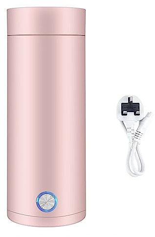 FVTVHEV Portable Travel Electric Kettle, 3 in 1 Mini Electric Kettle Travel Kettle, 400ML Mini Travel Kettle Electric, Travel Tea Kettle for Tea/Coffee/Baby Milk/Fast Food pink
