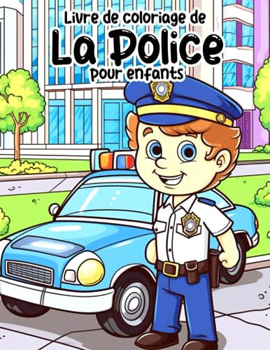 Livre de coloriage de la police pour enfants: Profitez de l'art de la coloration avec 30 illustrations soigneusement sélectionnées à l'intérieur | ... | Présents d'éléphant blanc | Cadeaux de Noël