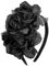 NEU Haarreif mit schwarzen Rosen und Glitter