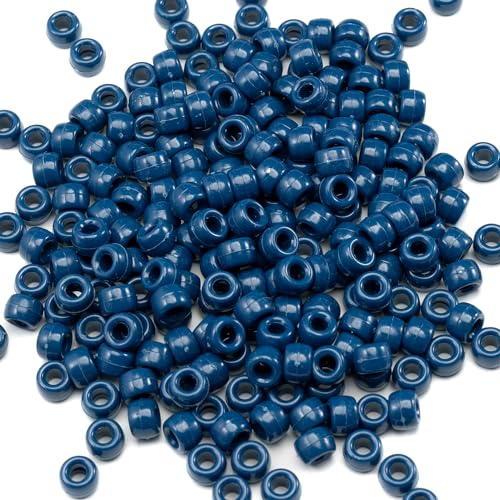 1000Pcs Acrylic Large Kandi Pony Beads 6x9mm Bulk for Bracelet Making Hair | Acrylic for Necklace Jewelry Making Earring Braiding