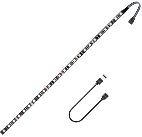 12v 4 pin 19.7 pulgadas RGB PC LED Strip Light 5050 banda RGB para la placa base para controlar la iluminación de fondo del Gabinete del ordenador