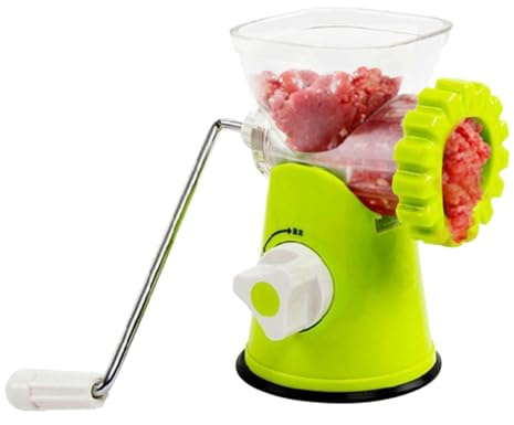 HEMOTON Handkurbel-wolfmaschine Aus Edelstahl Für Fleisch, Fische, Gemüse, Knoblauch, Obst Mit Füller Und Einfacher Montage Und Demontage Für Gründliche Reinigung