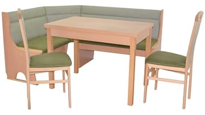 moebel direkt online Eckbankgruppe (4teilig) Caro I buche/grün