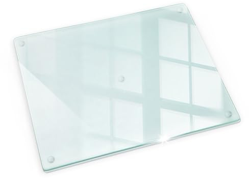 Tulup Tagliere Trasparente 52x40 cm Vetro Temperat Per la cucina Antigraffio
