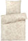Pure Label Blumen Bettwäsche 155x220 cm mit einem Kissenbezug 80x80 cm - Traumhaft weiches Bettwäsche-Sets 155 x 220 cm in Creme aus 100% Baumwolle mit YKK Reißverschluss