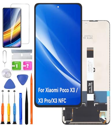 HLYGZX Pantalla de repuesto para Xiaomi Poco X3 LCD, para Xiaomi Poco X3 Pro / X3 NFC pantalla LCD táctil digitalizador kit de piezas de reparación