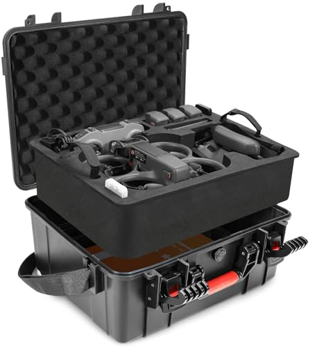 FPVtosky Avata 2 Koffer Zweilagiger Tasche Kompatibel mit DJI Avatar 2 Fly More Combo wasserdichte Avatar 2 Tragetasche Passend für DJI Goggles 3, RC Motion 3 und DJI FPV Fernbedienung 3 Zubehör