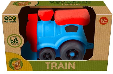 KandyToys Eco-friendly Train Toys | Bioplastic and Recyclable Train made from Wheat | Comes in Random Colours - 1 sent at Random