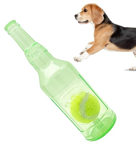 Chew & Squeeze Buddy Bottle Toy, Funny Dog Squeaky Chew Toy | Interactive Squeaky Toy Puppy Bottle Cruncher, Puppy Teething Chewing Interactive Toy, Bottle Chew Toys For Dogs
