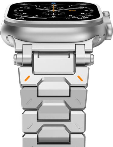 NewWays Metal Strap Compatible with Apple Watch Straps 49mm 46mm 45mm 44mm 42mm(Series 3 2 1),Stainless Steel Replacement Band for iWatch Ultra 3 2 1 Series 11 10 9 8 7 6 5 4 3 2 1 SE,Silver