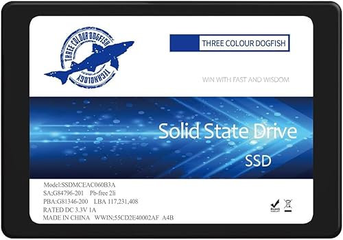 Dogfish SSD Sata 4TB 2.5 Inch SATA3 III Internal Solid State Drive 3D NAND High Performance Hard Drive for Desktop Laptop (4TB, 2.5-SATA3)