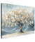 MuchoWow© Impression sur Toile Cadeau Noel Photo Peinture 70x50 cm Tableau Decoration Murale Chambre Salon Maison Deco Cuisine Arbre - Hiver - Arbre de vie - Moderne - Or