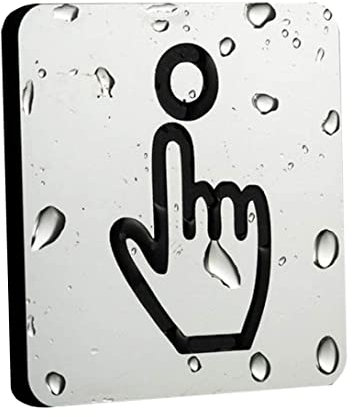 Señal de la puerta, por favor, signo de campana de timbre, signo de puerta adhesivo de 6 × 6 cm signo de puerta acrílico de la puerta acrílica de la puerta al aire libre Señal de timbre, por favor, s