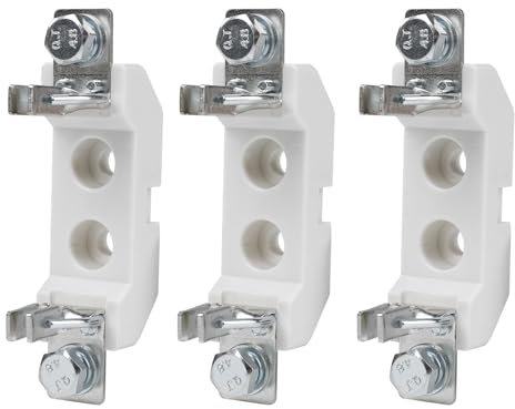 Jadeshay Sicherungshalter, 3 Stück Keramik Einpoliger Sicherungshalter Schraubmontage for NH-Sicherungshalter NT00 160A AC660V