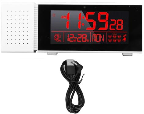 YULEESIYIP LED Digital Clock Smart Night Light Motion Sensor Alarm Clock for Students Kids Bedroom Study Room White