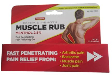 Natureplex Muscle Rub Gel, Extra-Strength, 2.5% Menthol, 1.5 oz, Fast Pain Relief