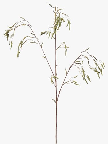 artplants.de Unechter Zweig Birke JENKFUN mit Blüten, grün, 95cm | Kunst Birkenzweig
