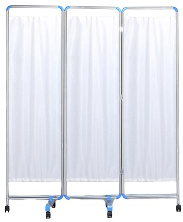 YCOVSFP Rollbarer Medizinischer Sichtschutz Mit Rädern, 180 cm Hoch, Faltbarer Temporärer Zaun Zur Raumtrennung, Platzsparend(Color-1)
