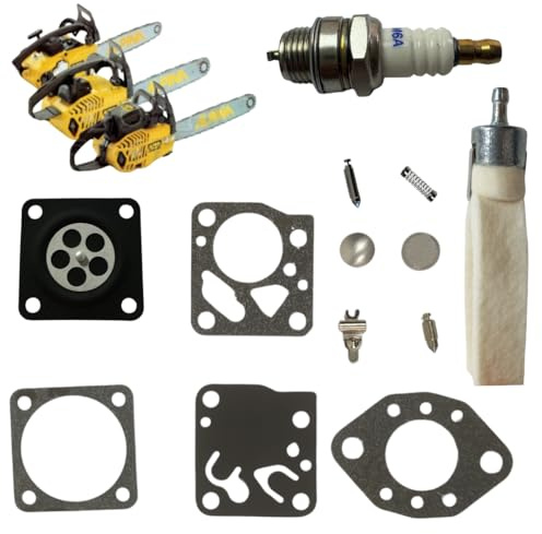 HUMART things come back to life Kit revisione Membrane Carburatore Tillotson HU RK con Filtro Benzina e Candela BM6A – Compatibile Alpina A40 A41 A45 Castor C40 C41 C45 St|HL 020 024 028
