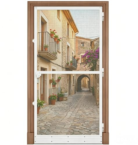 Mosquitera para puerta, 120 x 240 cm, protección contra insectos, para puerta de balcón con marco de aluminio, se puede cortar individualmente, resistente al desgarro y duradera, para puerta de