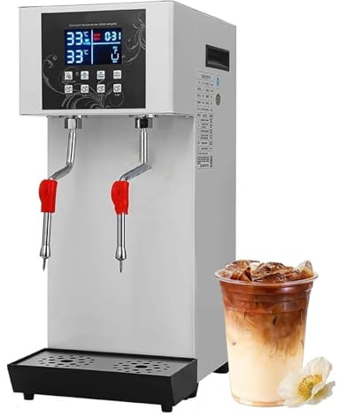 Commercial Milk Frother,12L Automatic Steam Boiling Water Machine, 2300w Electric Coffee Foam Maker with LED Display & Steam Boiling Water,4 Temperature Presetsfor Bakery, Café, Tea Restaurant