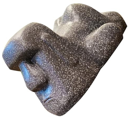 Scatola Porta Fazzoletti Moai in Resina Nera per Bagno e Casa