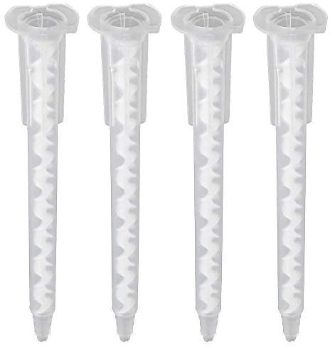 Xiaoyztan 50 Pcs 1.3ml Epoxy Mixing Nozzle Tip or Static Mixer Plastic Resin Mixing Tip for AB Glue Adhesive Gun Applicator