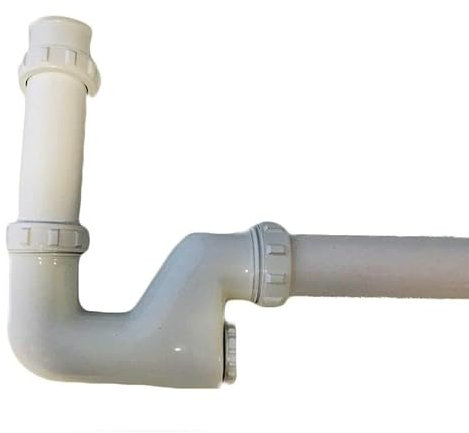 Siphon pour lavabo 1 Blanc Complet en Laiton