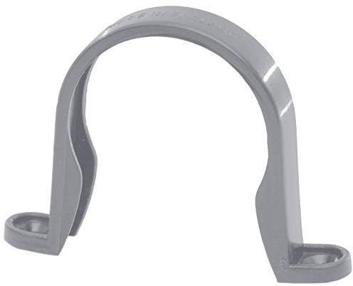 Pack of 4 (Four) x POLYPIPE Mini 53mm RM326 Grey Gutter Round DOWNPIPE Bracket for shed, Conservatory, Porch etc NOT for Standard House guttering which is 68mm