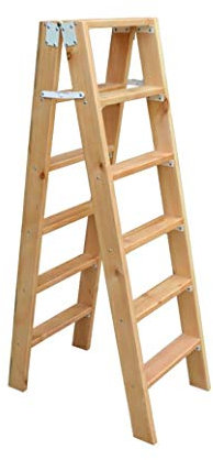 Klappstufen Klapptritt Solide Holz Trittleiter 6 Stufen leicht faltbar Tritthocker Klappstufen Klappleiter Multifunktions Regalleiter Home Bibliothek